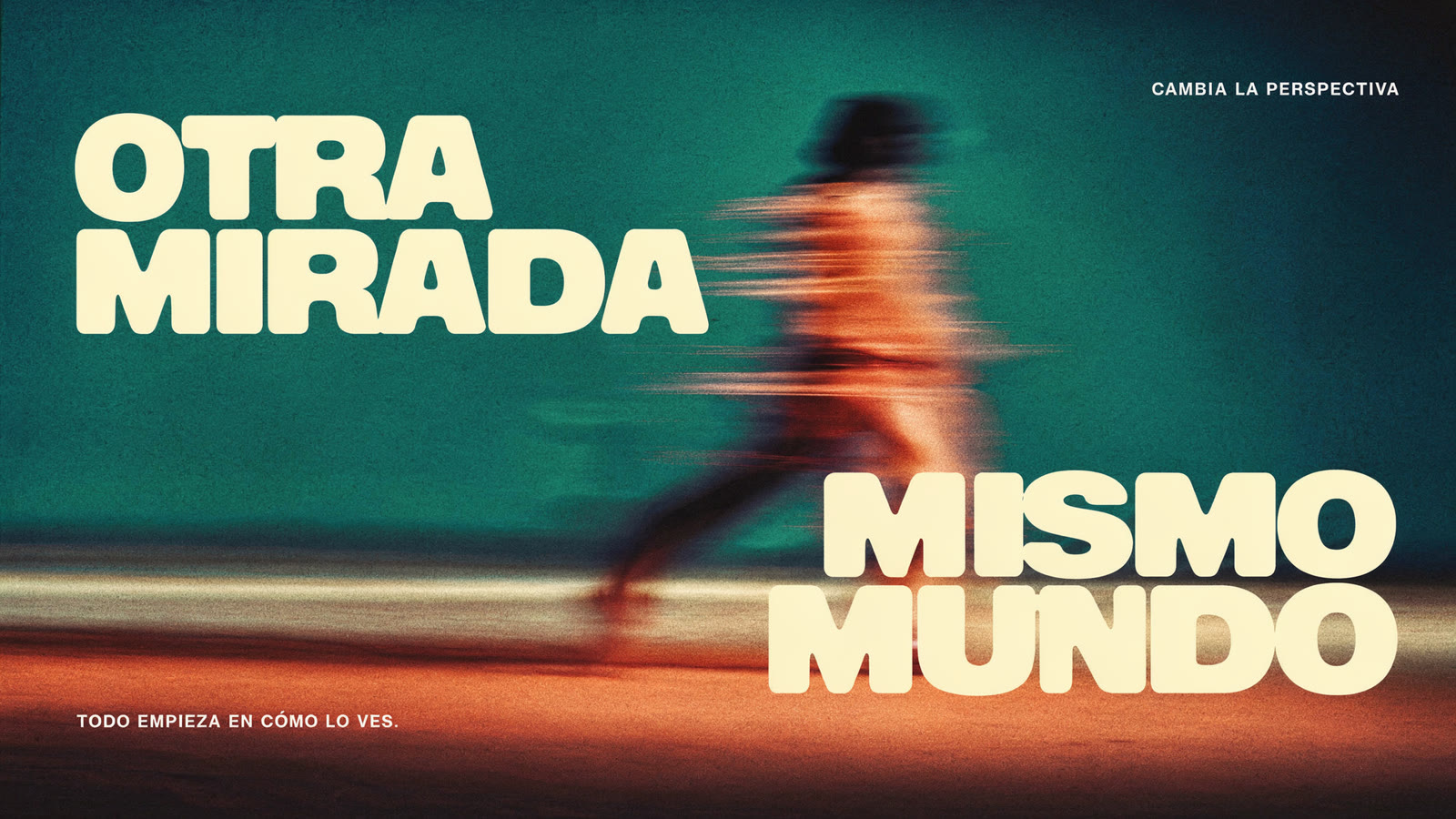 「OTRA MIRADA」字效海报 · 出图提示词（图片 ALT 文字）