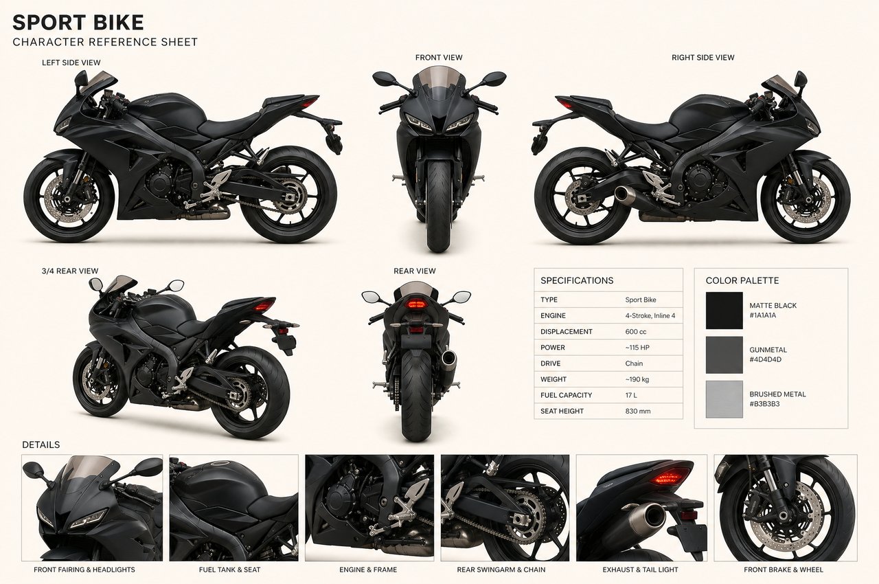 Sport Bike · 哑光黑运动摩托